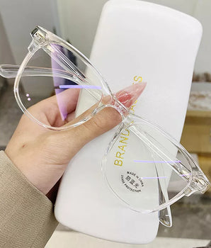 Transparent Computer Glasses Frame Women Men Anti Blue Light Round Eyewear Blocking Glasses Optical Spectacle Eyeglass