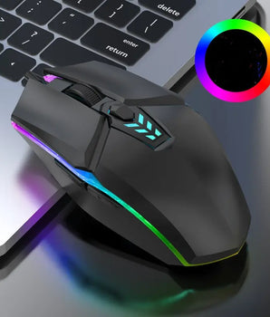 Wired Gaming Mouse 1600 DPI Optical 6 Button USB Mouse With RGB BackLight Mute Mice For Desktop Laptop Computer Gamer Mouse