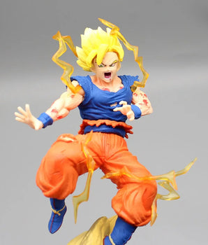 Dragon Ball Z 22cm Anime Figure Son Goku Vs Buu Battle Goku Figures Gk Figurine Model Pvc Statue Collectible Decoration Doll Toy