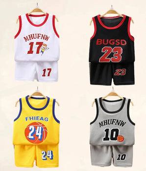 Children Sets Summer Sleeveless Basketball T-shirts Shorts for Children Clothing Quick-drying Sport Tank Tops Kids Clothes