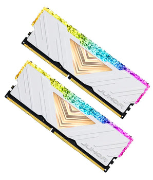 JUHOR Memoria Ram RGB DDR4 8GBX2 16GBX2 3200MHz  3600MHz Kit Dual channel Stunning Desktop Memoria Ram