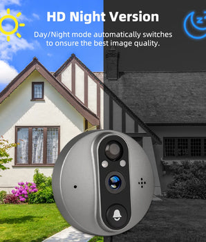 REHENT 2.4G WiFi Smart Tuya Peephole 5000mAh Door Eye Camera Infrared Alexa Google Video Intercom Door Cameras for Home Security