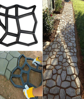 Garden Floor Walk Pavement Mold DIY Manually Paving Cement Stone Road Path Maker