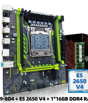 X99-8D4 ZSUS Motherboard Set Kit With Intel LGA2011-3 Xeon E5 2650 V4 CPU DDR4 16GB (1*16GB) 2133MHZ RAM Memory NVME M.2 SATA - Baguada.com