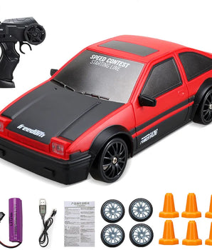 2.4G High speed Drift Rc Car 4WD Toy Remote Control AE86 Model GTR Vehicle Car RC Racing Cars Toy for Children Christmas Gifts