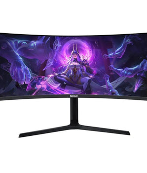 34 Inch 144hz Monitors MVA Curved Screen WQHD Desktop Wide Display 21:9 LED Gaming Computer Screen 1500R Curved DP/3440*1440 - Baguada.com