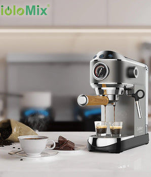 20 Bar Semi Automatic Coffee Maker Machine by BioloMix ,with Milk Steam Frother Wand, for Espresso, Cappuccino, Latte and Mocha - Baguada.com