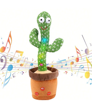 1pc-Dancing Talking Cactus Toys For Baby Boys And Girls, Singing Mimicking Recording Repeating What You Say Sunny Cactus Up Plus - Baguada.com